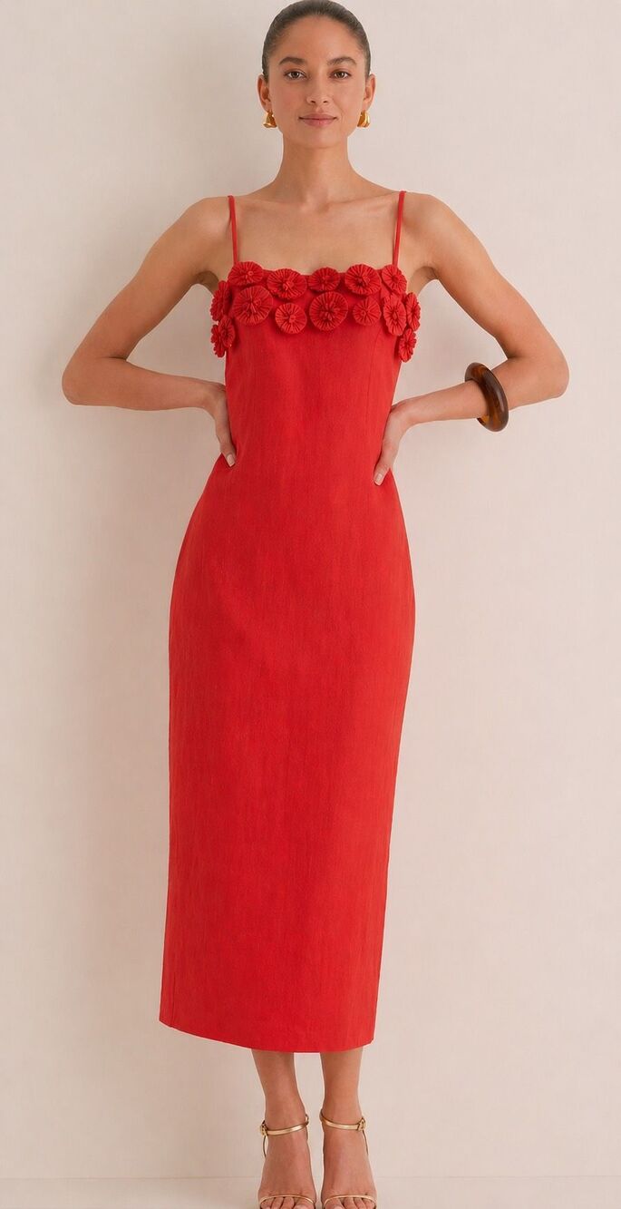NWT Antonio Melani dottie linen dress in papaya , Sz 6, $230